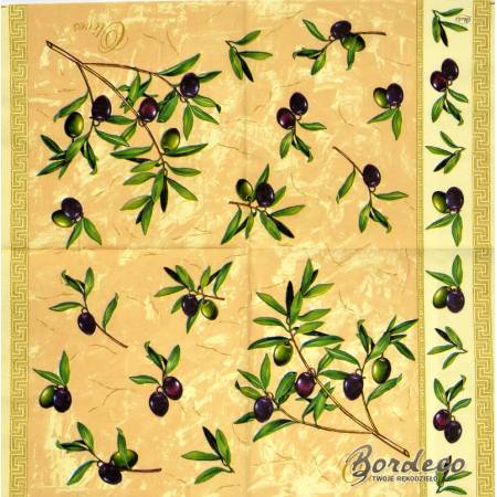 Serwetka do decoupage MAKI greckie oliwki 33x33cm